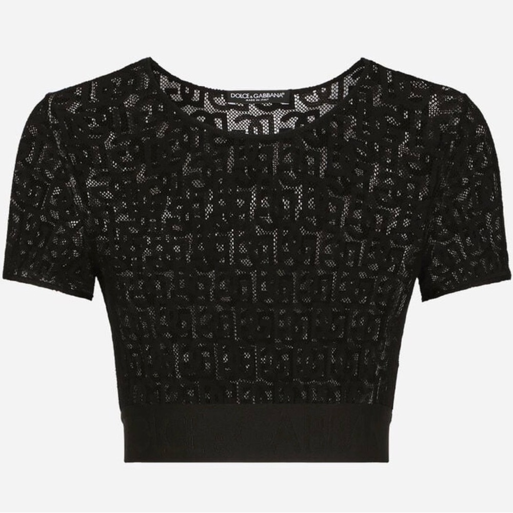 Like New!! Dolce & Gabbana Black Lace Blouse
